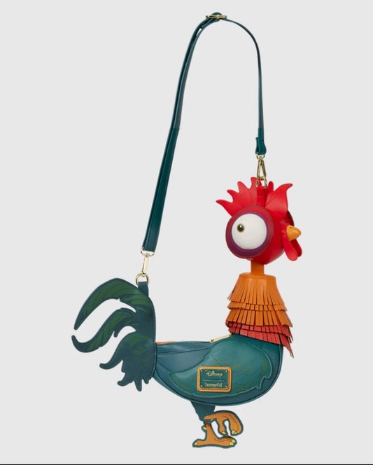 Loungefly Hard Tag Moana Hei Hei Figural Crossbody Bag